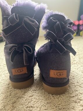 Purple Uggs Boots with sparkles women’s 9 Ugg